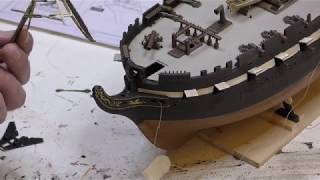 Revell USS Constitution Build 196 Scale [upl. by Anialam]