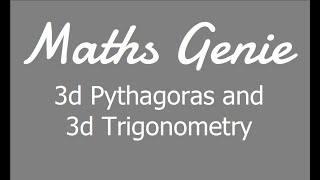 3d Pythagoras and 3d Trigonometry [upl. by Ojahtnamas]