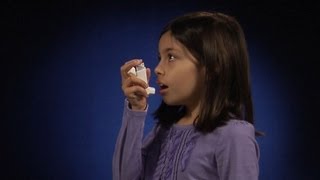 Using a metered dose inhaler one to two inches from mouth [upl. by Ahsitak]