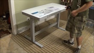 Tresanti Adjustable Height Motorized Standing Desk CostCo SKU 1074719 [upl. by Noside]