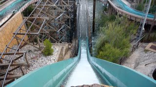 Silver River Flume Onride  PortAventura Park [upl. by Yhtac]