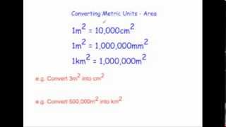 Converting Metric Units of Area [upl. by Ahseihs]