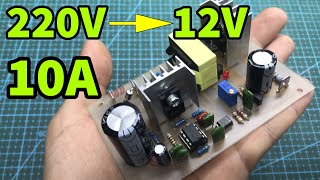 220V to 12V 10A Power Supply [upl. by Suolkcin808]