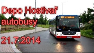 Autobusy Depo Hostivař 2172014 [upl. by Llerahs]