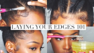 How to lay your edges for beginners  FabulousBre [upl. by Av]