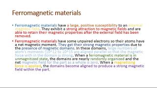 Difference between Diamagnetic Paramagnetic and Ferromagnetic Materials [upl. by Alaikim]