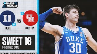 Duke vs Houston  Sweet 16 NCAA tournament extended highlights [upl. by Aneehsit]