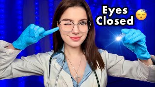 ASMR Cranial Nerve Exam but EYES CLOSED 👩‍⚕️ Medical Roleplay Ear Eye amp Hearing Tests for Sleep [upl. by Gabi]