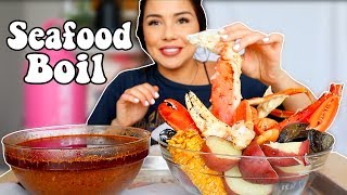 SEAFOOD BOIL BLOVES SEAFOOD SAUCE 먹방 MUKBANG [upl. by Papagena]