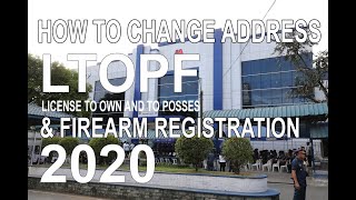 How to change address in LTOPF and Firearm REGISTRATION 2020  Motodmacz [upl. by Atkins]