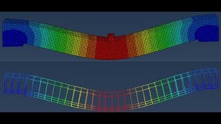 ABAQUS CAEExample 4 Reinforced Concrete Beam abaqus FEM RCbeam [upl. by Anaynek515]