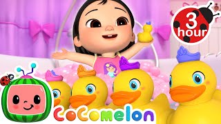 Five Little Bath Ducks 🦆 CoComelon Nursery Rhymes and Kids Songs  3 HOURS  After School Club [upl. by Keene]