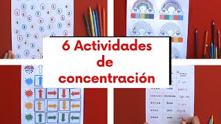 6 ACTIVIDADES PARA TRABAJAR ATENCIÓN Y CONCENTRACIÓN [upl. by Edmea208]