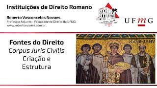 Fontes do Direito Romano  Corpus Juris Civilis  Criação e Estrutura [upl. by Amena]