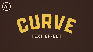 How to Curve Text in Illustrator Tutorial [upl. by Yadseut]