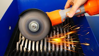 Operated Angle Grinder vs Shredder Amazing Experiment [upl. by Silas303]