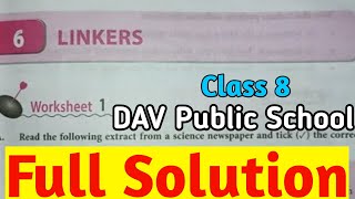 Linkers SolutionDAV Class 8 English Practice Ch 6 Linkers SolutionCollection Of Study [upl. by Eisned]