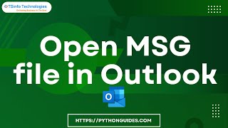 How to open MSG file in Outlook [upl. by Mitran231]