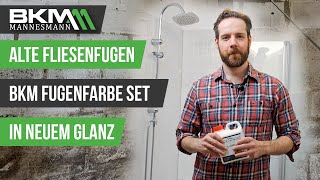 Fugen in 10 min erneuern mit BKM FUGENFARBE SET  Badezimmer schnell wieder schön  BKMMANNESMANN [upl. by Tabber]