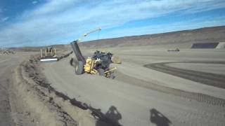 Extreme Slope Grading Deere 772D grader [upl. by Aivul]