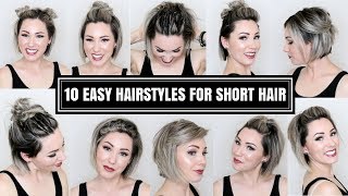 10 EASY HAIRSTYLES FOR SHORT HAIR  CHLOE BROWN [upl. by Sedaiuqlem933]