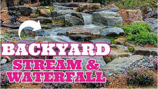 Perfect Backyard STREAM amp WATERFALL  Patio Falls [upl. by Ixela]