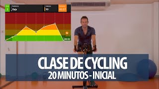 🚲 Entrenamiento BICICLETA estática 20 MIN clase 15  CLASE de CYCLING INICIAL [upl. by Narej]