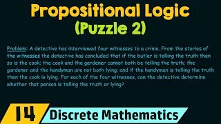 Propositional Logic − Puzzle 2 [upl. by Harbert]