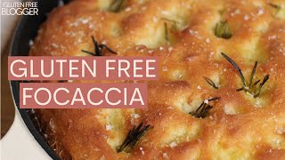 HOW TO MAKE GLUTEN FREE FOCACCIA VEGAN  EASY GLUTEN FREE BREAD [upl. by Enilatan]