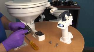 How to Replace a Jabsco Manual Toilet Pump Assembly [upl. by Sparhawk453]