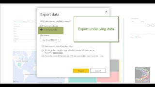 Export underlying data Power BI [upl. by Nyra]