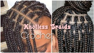 Crochet Knotless Box Braid Tutorial  Beginner Friendly 🚫 No Grip [upl. by Kokoruda]