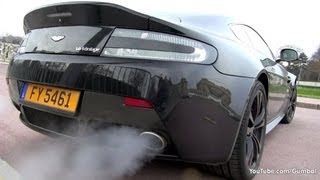 Aston Martin V12 Vantage  Cold engine start up  Small revs [upl. by Anasxor]