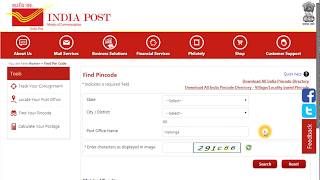 Find all India Pincode based on village or locality or city name from India post site [upl. by Antons111]