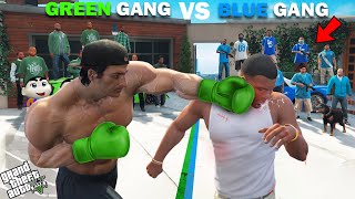 Shinchan Green Gang VS Franklin Blue Gang Fight Challenge In GTA 5 [upl. by Eiliab]