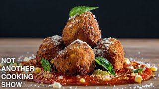 how to make EASY ARANCINI Risotto Balls [upl. by Stiles]