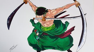 Drawing Roronoa Zoro From One Piece [upl. by Zealand]