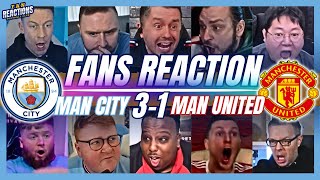 MAN UNITED FANS REACTION TO MAN CITY 31 MAN UNITED  PREMIER LEAGUE [upl. by Llednyl]