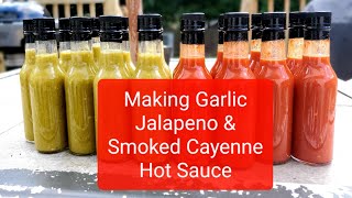 Making Garlic Jalapeno amp Smoked Cayenne Hot Sauce 🔥Hot Sauce Recipe from Fresh Peppers [upl. by Nishom]