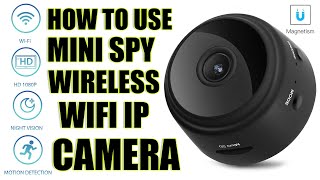 How to use Mini Spy IP Camera Wireless WiFi HD 1080P Hidden Home Security Night [upl. by Swanhilda575]