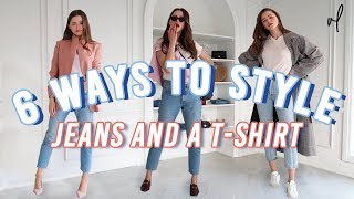 How To Style Jeans And A TShirt  Everyday Outfit Ideas [upl. by Dorin42]