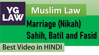 Marriage under Muslim Law  Family Law [upl. by Zigrang178]