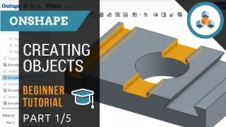 Beginner Tutorial 15  Onshape 3D CAD  Creating Sketches and Objects [upl. by Aloin]