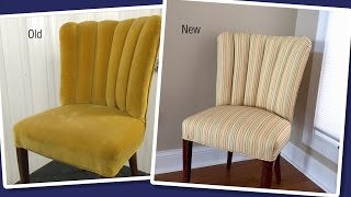 Reupholstering a Channel Back  Fluted Back Chair [upl. by Levitus]