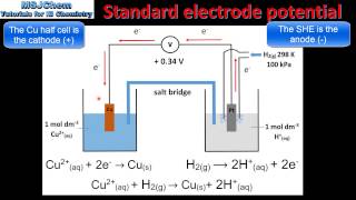 191 Standard electrode potential HL [upl. by Aridaj]