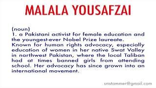 How to Pronounce Malala Yousafzai [upl. by Yllod290]