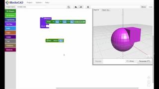 BlocksCAD Training Video How to Use quotDifferencequot [upl. by Hazard]