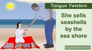 Tongue Twister 1 She Sells Seashells by the Sea Shore [upl. by Sheela]