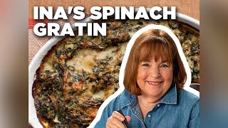 Ina Gartens Spinach Gratin  Barefoot Contessa  Food Network [upl. by Manard]