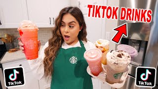 MAKING VIRAL TikTok STARBUCKS DRINKS At HOME they actually work [upl. by Derina768]